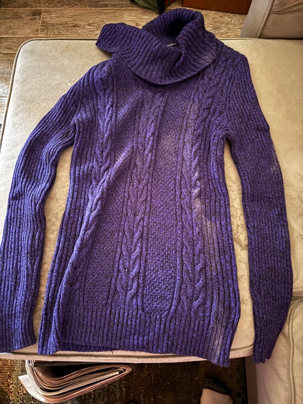Faded Glory Blue Slouch Turtleneck, Size X-LARGE